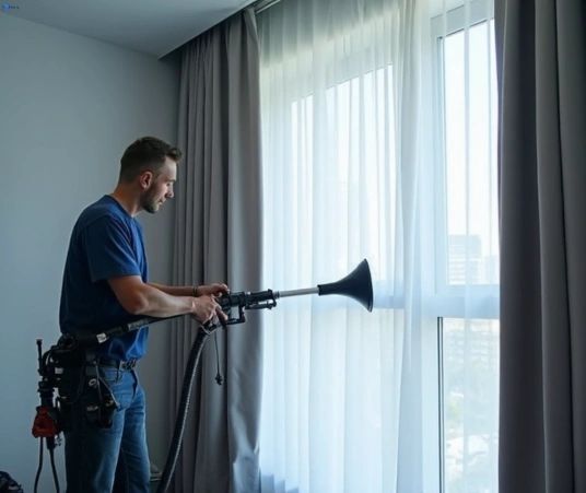 Professional commercial curtain cleaning process equipment Matty Curtain Cleaning meadow-heights-vic