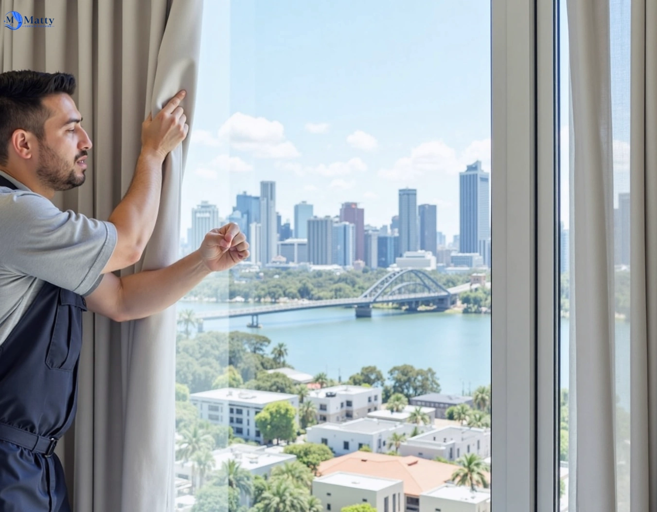 Professional curtain steam cleaning service meadow-heights-vic QLD by Matty Curtain Cleaning